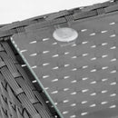 Set Salotto da Giardino Divano 2 Poltrone e Tavolino Nero