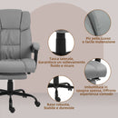 Sedia Operativa da Ufficio Massaggiante e Reclinabile 66x75x112-122 cm Grigio 