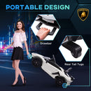 Macchina Elettrica per Bambini 12V con Licenza Lamborghini Aventador SVJ Roadster Bianco