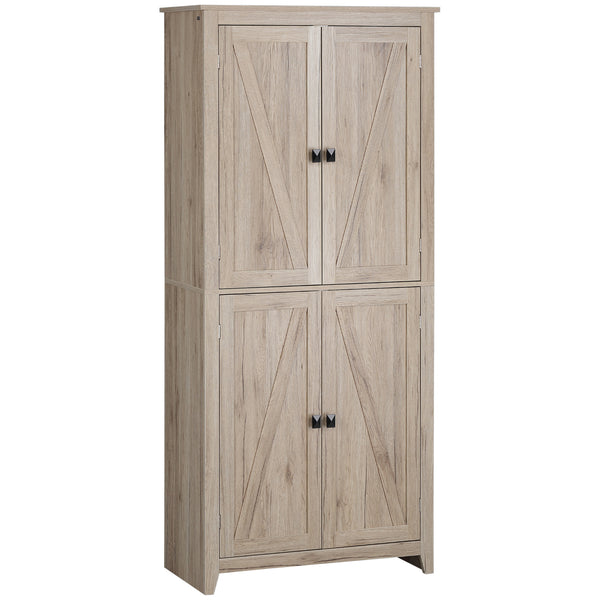 Buffet de cuisine 4 portes 80x40x182 cm en MDF couleur bois online