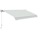 Tenda da Sole a Bracci Regolabile 200x295 cm in Alluminio e Poliestere Crema