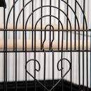 Gabbia per Uccelli con Maniglia di Trasporto e Vassoio Estraibile 50.5x41x63 cm in Metallo e Plastica Nero-9
