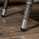 Set Salotto da Giardino Divano 2 Poltrone e Tavolino in Rattan Grigio