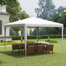 Gazebo da Giardino 293x293 cm Pieghevole e Portatile con Copertura Anti UV Bianco  