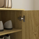 Scarpiera Salvaspazio 15 Paia di Scarpe 4 Ripiani Regolabili 80x38x110 cm Rovere 