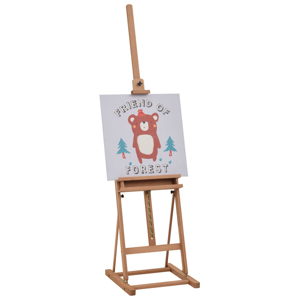 acquista Cavalletto per Pittura Regolabile 53x50,5x171-230 cm in Legno di Faggio Naturale