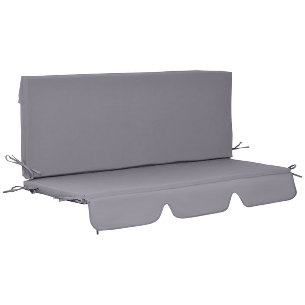 Cuscino per Dondolo da Giardino 130x45x5 cm in Poliestere Grigio prezzo
