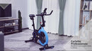 Vélo d'appartement avec entraînement par courroie Fit Noir et Bleu