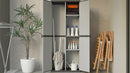Armoire Balai d'Extérieur 68x39,5x168 cm 2 Portes 4 Étagères en Résine Grise