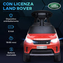 Macchina Elettrica per Bambini Licenza Land Rover Discovery 6V Velocità 3km/h Rosso 