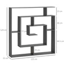 Libreria con Ripiani Irregolari 125x22x129 cm in Legno Truciolato Grigio