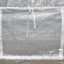 Serra per Piante Verticale 4 Ripiani 6x3x2m Rivestimento in PE Bianco