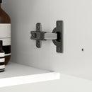 Pensile da Bagno 2 Armadietti e Vano a Giorno 30x30x131,5 cm in Legno Bianco  