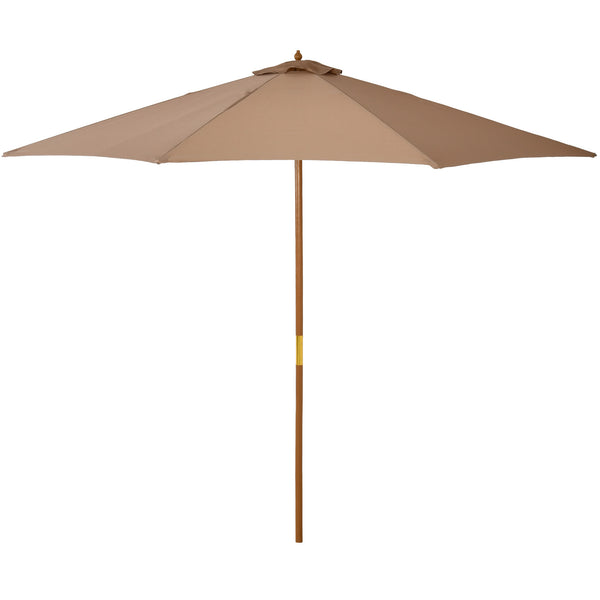 Ombrellone da Giardino Ø300x250H cm Palo in Legno e 8 Stecche Cachi acquista