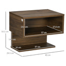 Set 2 Comodini Sospesi 40x29,5x33,5 cm in MDF Marroni