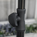 Ombrellone da Giardino Rettangolare e Regolabile 198x130x245 cm In Alluminio Beige 