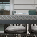 Tavolo da Giardino per 4 Persone con Struttura in Metallo 120x70x72 cm in Rattan PE Grigio