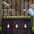 Letto per Orto a Fondo Aperto 240x40x45 cm con Bordi Arrotondati in Acciaio Zincato Verde   