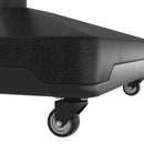 Base per Ombrellone Riempibile a Rotelle 45x45x40 cm in HDPE e Acciaio Nero   