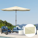 Telo di Ricambio per Ombrellone Rettangolare 3x2 m a 6 Stecche Poliestere Anti UV 50+ Beige   