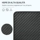 Base per Ombrellone 99,7x99,7x8,3 cm set 4 Pezzi Impilabili in HDPE Nero  