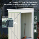 Casetta Box da Giardino 161x95x163/181 cm in Acciaio Verde