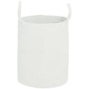 Cesto Portabiancheria Pieghevole con Manici 36L Ø38x45 cm in Cotone Naturale Bianco Crema 