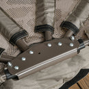 Amaca Dondolina 2 Posti da Giardino 130x103x172 cm in Acciaio e Poliestere Sabbia