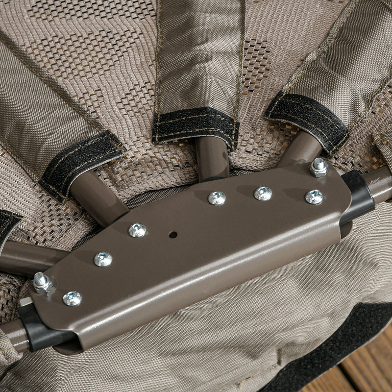 Amaca Dondolina 2 Posti da Giardino 130x103x172 cm in Acciaio e Poliestere Sabbia