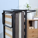 Brandina Pieghevole con Materasso H10 cm 80x200 cm Struttura in Acciaio con Ruote e Doghe