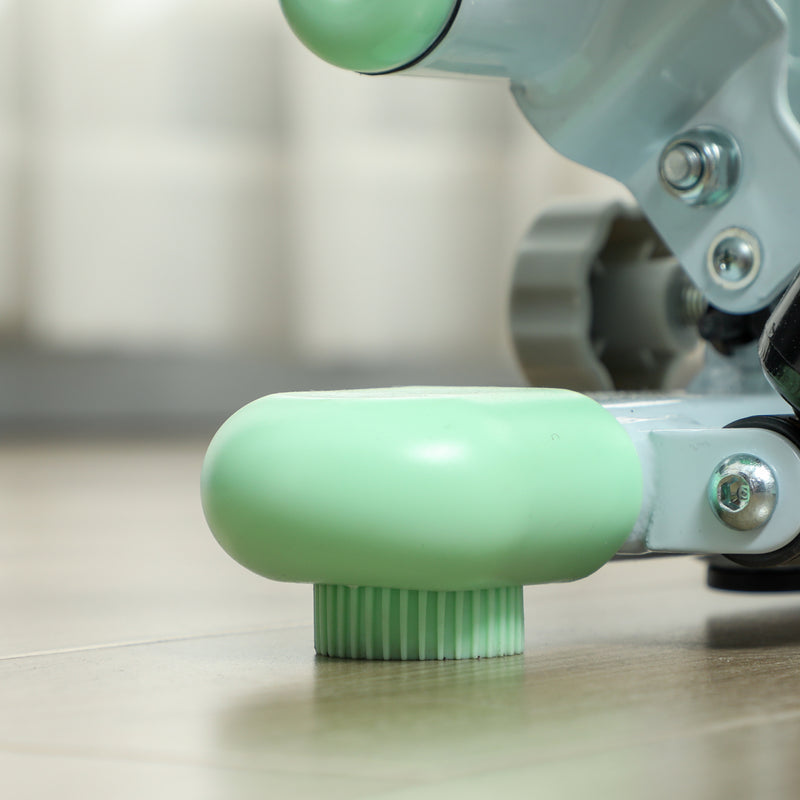 Stepper Monitor LCD con Manubrio e Gradino Regolabile 48x38x108-118 cm Verde 