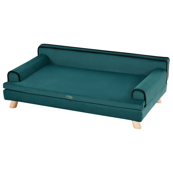 Cuccia Divano per Cani Grandi Sfoderabile e Lavabile 100x62x32 cm Verde prezzo