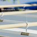 Gazebo da Giardino Pergola 298x297x221 cm con Tettuccio Retrattile  Viti e 8 Picchetti in Poliestere 180g e Metallo Cachi   