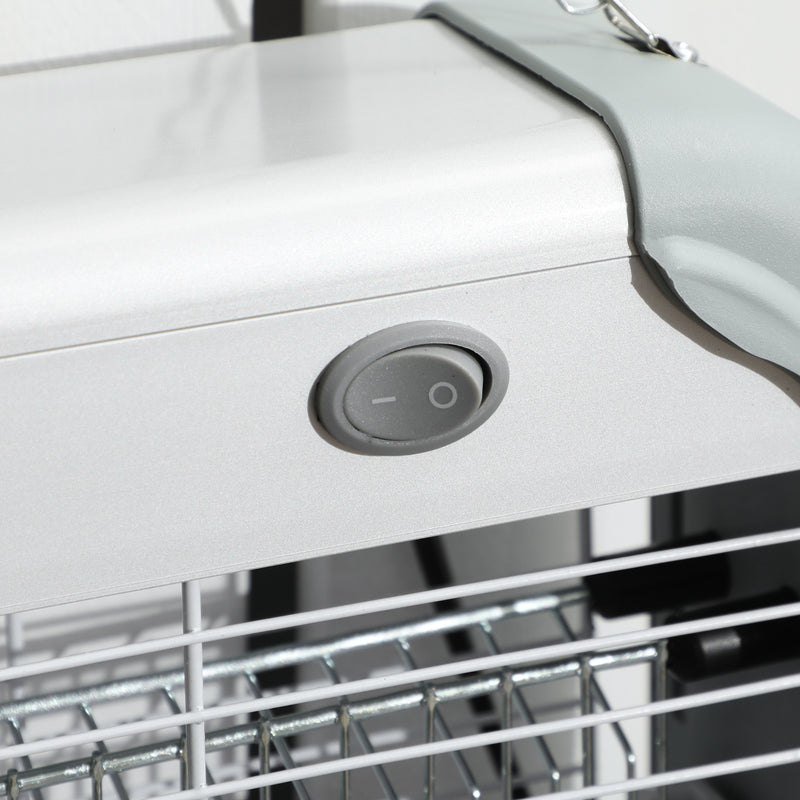 Zanzariera Elettrica 2 Lampade 20W in ABS e Metallo Bianca