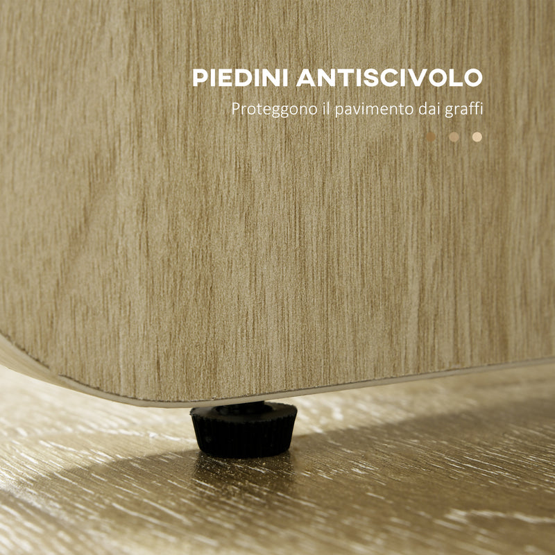 Tavolino Ovale 110x60x45 cm in Truciolato Rovere