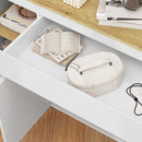 Credenza con 1 Cassetto e 3 Armadietti 140x40x75 cm Bianco   