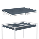 Telo di Ricambio per Pergola da Giardino 286x245 cm in Poliestere Grigio Scuro