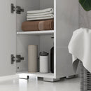 Mobile a Colonna per Bagno 37x32,5x170 cm in MDF Bianco