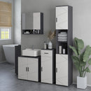 Mobile Sotto Lavabo Bagno 2 Ante 60x30x60 cm in Legno Grigio