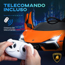 Macchina Elettrica per Bambini Licenza Lamborghini Revuelto 12V Guida Manuale e Telecomando Arancione 