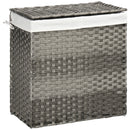 Cesto Portabiancheria 56,5x33x61 cm con Sacca rimovibile Grigio