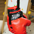 Set Boxe Giocattolo per Bambini H122,5-147 cm con Sacco da Pugilato da Terra e Guantoni Rosso 