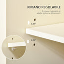 Isola per Cucina 110x49,5x89,5 cm con Cassetti Armadietto e Portasciugamani in Legno e MDF Bianco