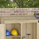 Casetta Box da Giardino 120x57x183 cm in Legno Naturale