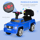 Auto Macchina Cavalcabile Fuoristrada per Bambini Clacson e Musica Blu 