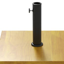 Base per Ombrellone 45x45x36,5 cm da 25 kg con Ruote in Metallo e Cemento Effetto Legno   