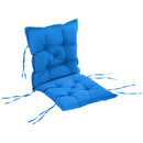 Cuscino per Sedie da Giardino 100x50 cm in Poliestere Blu