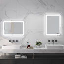 Specchio Bagno con LED a 3 Temperature e Interruttore Touch 70x50 cm Antiappannamento 