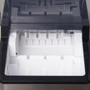 Macchina del Ghiaccio Autopulente 2,1 Litri con 2 Dimensioni di Cubetti Grigia