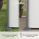 Gazebo da Giardino 397x297x265 cm con Tende Rimovibili e Struttura in Metallo Crema   